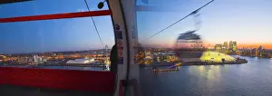 Cablecars Prints: UK, England, London, O2 Arena (formerly Millennium Dome) and Canary Wharf skyline