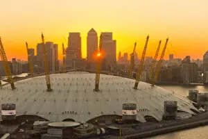 Images Dated 2013 April: UK, England, London, River Thames, O2 Arena (formerly Millennium Dome) and Canary