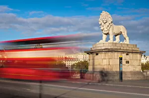 Motion Gallery: UK, England, London, South Bank Lion