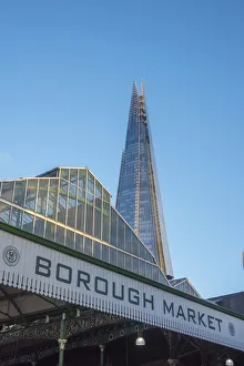 Southwark Prints: UK, England, London, Southwark, The Shard and Borough Market building