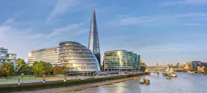 Images Dated 23rd March 2018: UK, England, London, Southwark, The Shard and City Hall by River Thames