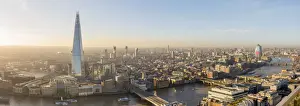 UK, England, London, Southwark, The Shard and River Thames