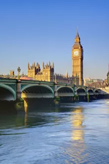 Images Dated 8th March 2012: UK, England, London, Westminster Bridge over River Thames and Big Ben
