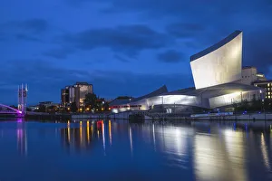 UK, England, Manchester, Salford, Salford Quays, Millennium Bridge also known as