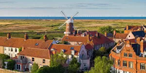 Images Dated 6th September 2022: UK, England, Norfolk, North Norfolk, Cley, Cley Windmill (drone)