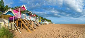 Images Dated 6th September 2022: UK, England, Norfolk, Wells-next-the-Sea, Traditional Beach Huts