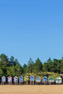 Images Dated 6th September 2022: UK, England, Norfolk, Wells-next-the-Sea, Traditional Beach Huts