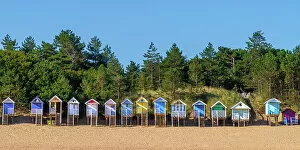 Images Dated 6th September 2022: UK, England, Norfolk, Wells-next-the-Sea, Traditional Beach Huts