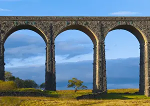 UK, England, North Yorkshire, Ribblehead Viaduct on the Settle to Carlisle Railway Line