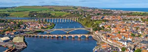 Northumbria Prints: UK, England, Northumberland, Berwick-upon-Tweed, River Tweed