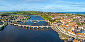 Northumbria Prints: UK, England, Northumberland, Berwick-upon-Tweed, River Tweed