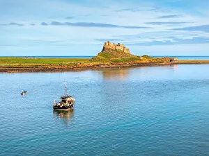 Northumberland Prints: UK, England, Northumberland, Holy Island, Lindisfarne, Lindisfarne Castle