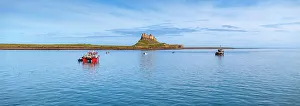 Northumbria Prints: UK, England, Northumberland, Holy Island, Lindisfarne, Lindisfarne Castle