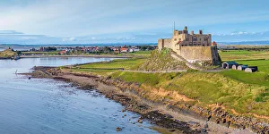 Northumbria Prints: UK, England, Northumberland, Holy Island, Lindisfarne, Lindisfarne Castle