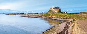 Northumbria Prints: UK, England, Northumberland, Holy Island, Lindisfarne, Lindisfarne Castle