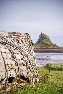 Northumbria Prints: UK, England, Northumberland, Holy Island, Lindisfarne, Lindisfarne Castle