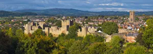 UK, England, Shropshire, Ludlow, Ludlow Castle and St Laurences Church