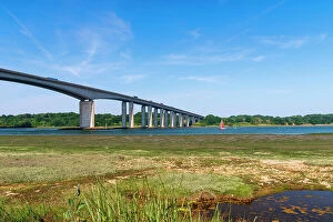 Images Dated 25th July 2023: UK, England, Suffolk, Orwell Bridge over River Orwell
