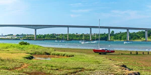 Images Dated 25th July 2023: UK, England, Suffolk, Orwell Bridge over River Orwell