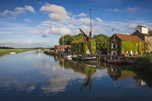 UK, England, Suffolk, Snape, Snape Maltings an arts and shopping complex on the banks