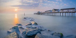 Images Dated 11th November 2016: UK, England, Suffolk, Southwold, Southwold Pier at dawn