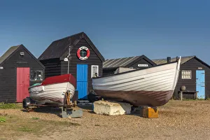 UK, England, Suffolk, Southwold, River Blyth, Fishermens Huts