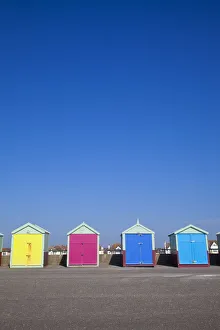 UK, England, Sussex, Hove, Beach huts