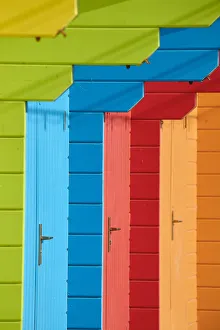 UK, England, Yorkshire, Scarborough, Beach Huts on North Bay beach UK, England, Yorkshire, Scarborough, Beach Huts on North Bay beach