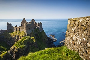 UK, Northern Ireland, County Antrim, Bushmills, Dunluce Castle ruins