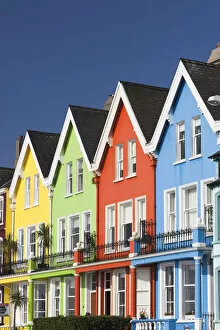 Images Dated 1st September 2016: UK, Northern Ireland, County Antrim, Whitehead, colorful houses