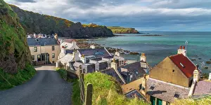 North Sea Prints: UK, Scotland, Aberdeenshire, Pennan, Historic Fishing Village