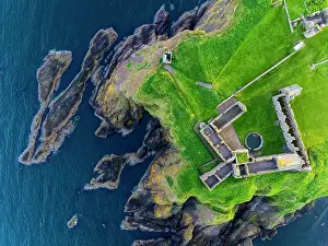 Straight Down Prints: UK, Scotland, Aberdeenshire, Stonehaven, Dunnottar Castle