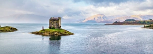 Panoramas Prints: UK, Scotland, Argyll and Bute, Loch Linnhe, Appin, Castle Stalker