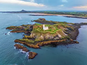 UK, Scotland, East Lothian, Fidra Island, Fidra Lighthouse