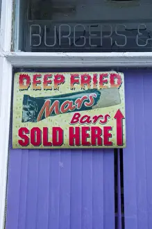 UK, Scotland, Edinburgh, Deep Fried Mars Bars a local delicacy
