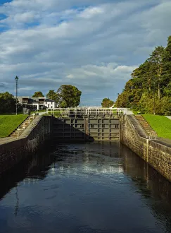 UK, Scotland, Fort William, Banavie, View of the Neptunes Staircase Locks UK, Scotland, Fort William, Banavie, View of the Neptunes Staircase Locks