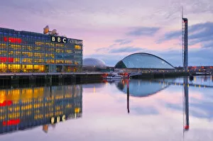 Images Dated 17th July 2012: UK, Scotland, Glasgow, BBC Scotland Headquarters, Glasgow Science Centre and Glasgow