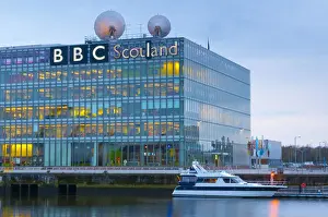 River Clyde Prints: UK, Scotland, Glasgow, BBC Scotland Headquarters on River Clyde