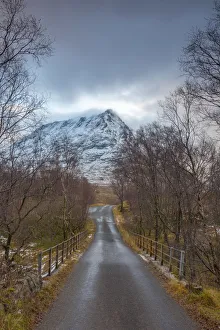 Glen Coe Prints: UK, Scotland, Highland, Glen Coe, Glen Etive, Bridge over River Coupall, Sron na Creise