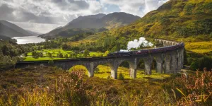 Elevated Viewpoints Prints: UK, Scotland, Highland, Loch Shiel, Glenfinnan, Glenfinnan Railway Viaduct, part