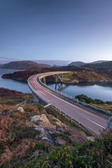 Kylesku Prints: UK, Scotland, Highland, Sutherland, Loch a Chairn Bhain, Kylesku, Kylesku Bridge