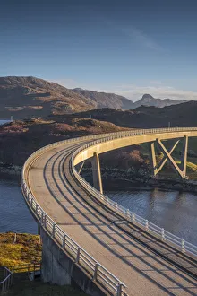 Images Dated 27th February 2017: UK, Scotland, Highland, Sutherland, Loch a Chairn Bhain, Kylesku, Kylesku Bridge