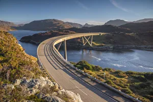 Images Dated 27th February 2017: UK, Scotland, Highland, Sutherland, Loch a Chairn Bhain, Kylesku, Kylesku Bridge