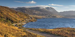 Panoramas Prints: UK, Scotland, Highland, Sutherland, Lochinver, Loch Assynt