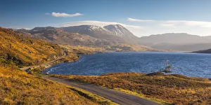 Panoramas Prints: UK, Scotland, Highland, Sutherland, Lochinver, Loch Assynt
