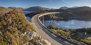 Images Dated 27th February 2017: UK, Scotland, Highland, Sutherland, Loch a Chairn Bhain, Kylesku, Kylesku Bridge