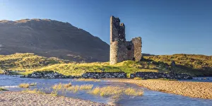 Panoramas Prints: UK, Scotland, Highland, Sutherland, Lochinver, Loch Assynt, Ardvreck Castle
