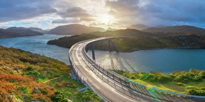 Elevated Viewpoints Prints: UK, Scotland, Highland, Sutherland, Kylesku, Kylesku Bridge