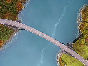Elevated Viewpoints Prints: UK, Scotland, Highland, Sutherland, Kylesku, Kylesku Bridge