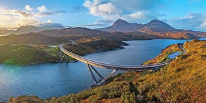 Kylesku Prints: UK, Scotland, Highland, Sutherland, Kylesku, Kylesku Bridge